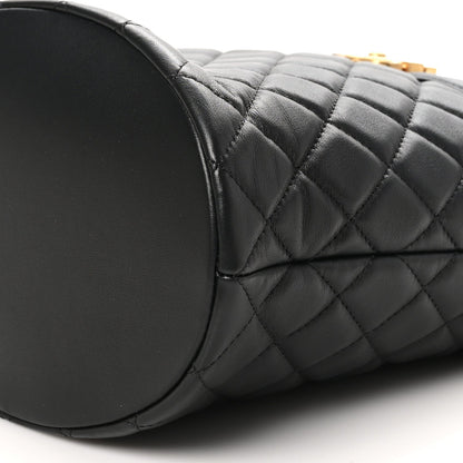 Chanel Calfskin Quilted Boy Bucket Bag Black 9 of 10