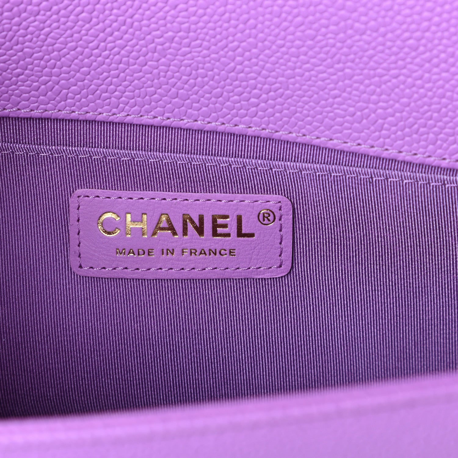 Chanel Caviar Quilted Medium Boy Flap Purple 6 of 9