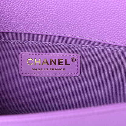 Chanel Caviar Quilted Medium Boy Flap Purple 6 of 9
