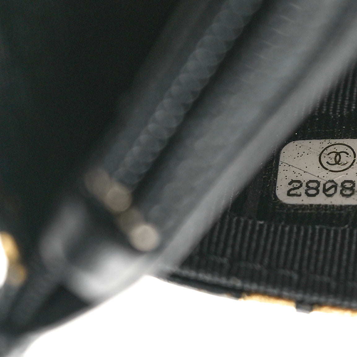 Calfskin Crocodile Embossed Graffiti 2.55 Cocodile Reissue Wallet On Chain WOC Black Gold