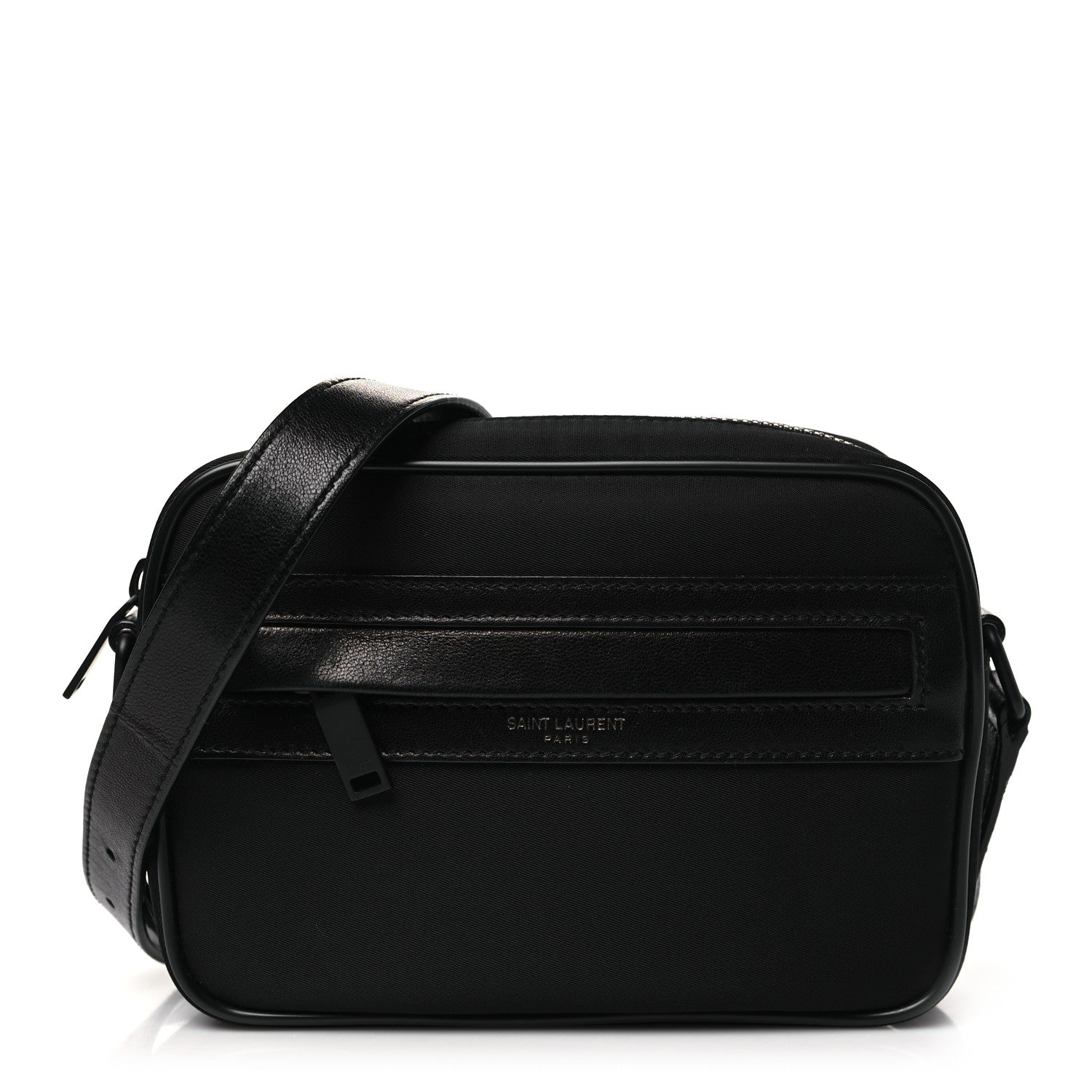 Saint Laurent Lambskin Nylon Small Camp Camera Bag Black 1 of 9