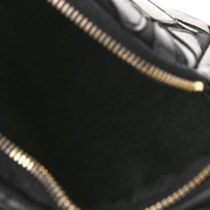 Chanel Lambskin Jersey Scales Zipper Shoulder Bag Black 5 of 10