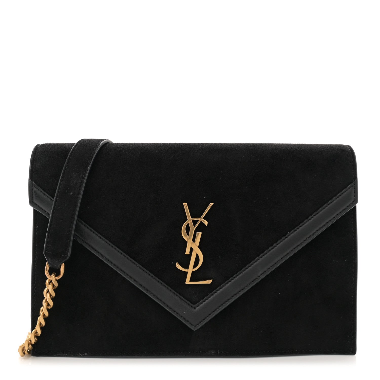 Saint Laurent Suede Calfskin Monogram Le Sept Chain Bag Black 1 of 11