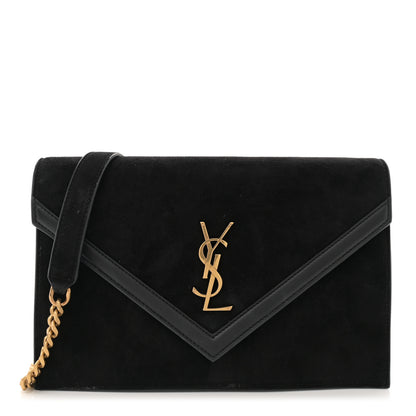 Saint Laurent Suede Calfskin Monogram Le Sept Chain Bag Black 1 of 11