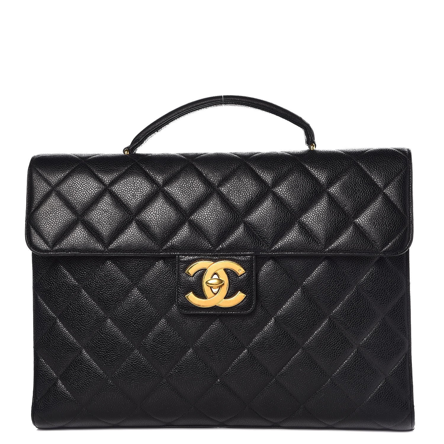 Chanel Caviar Quilted Briefcase Laptop Bag Black 1 of 8