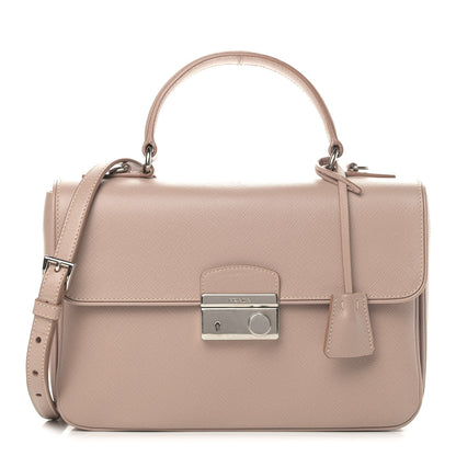 Prada Saffiano Lux Small Sound Top Handle Cammeo 1 of 6