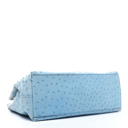 Gucci Ostrich Medium Soho Chain Shoulder Bag Light Blue 4 of 17