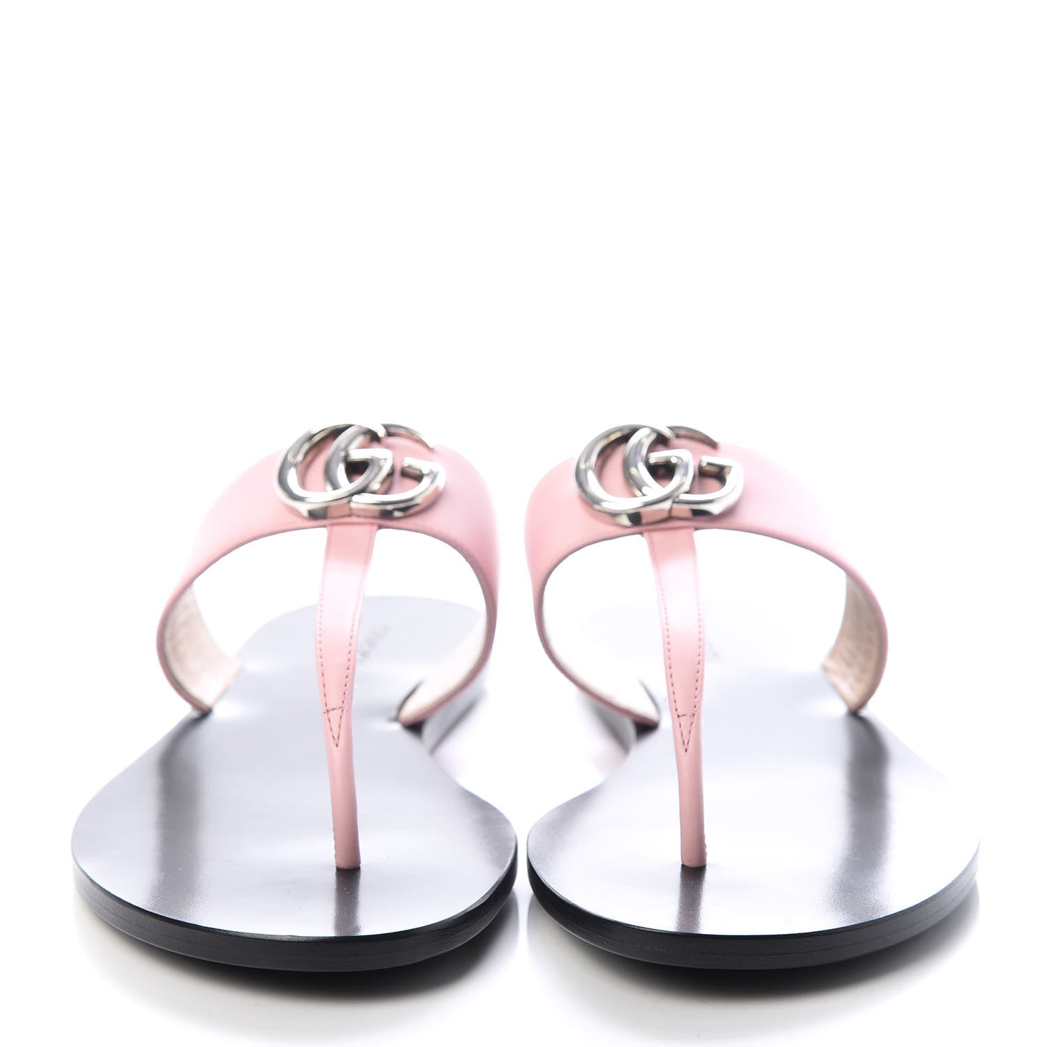 Gucci Calfskin GG Marmont Thong Sandals 37.5 Wild Rose 2 of 10