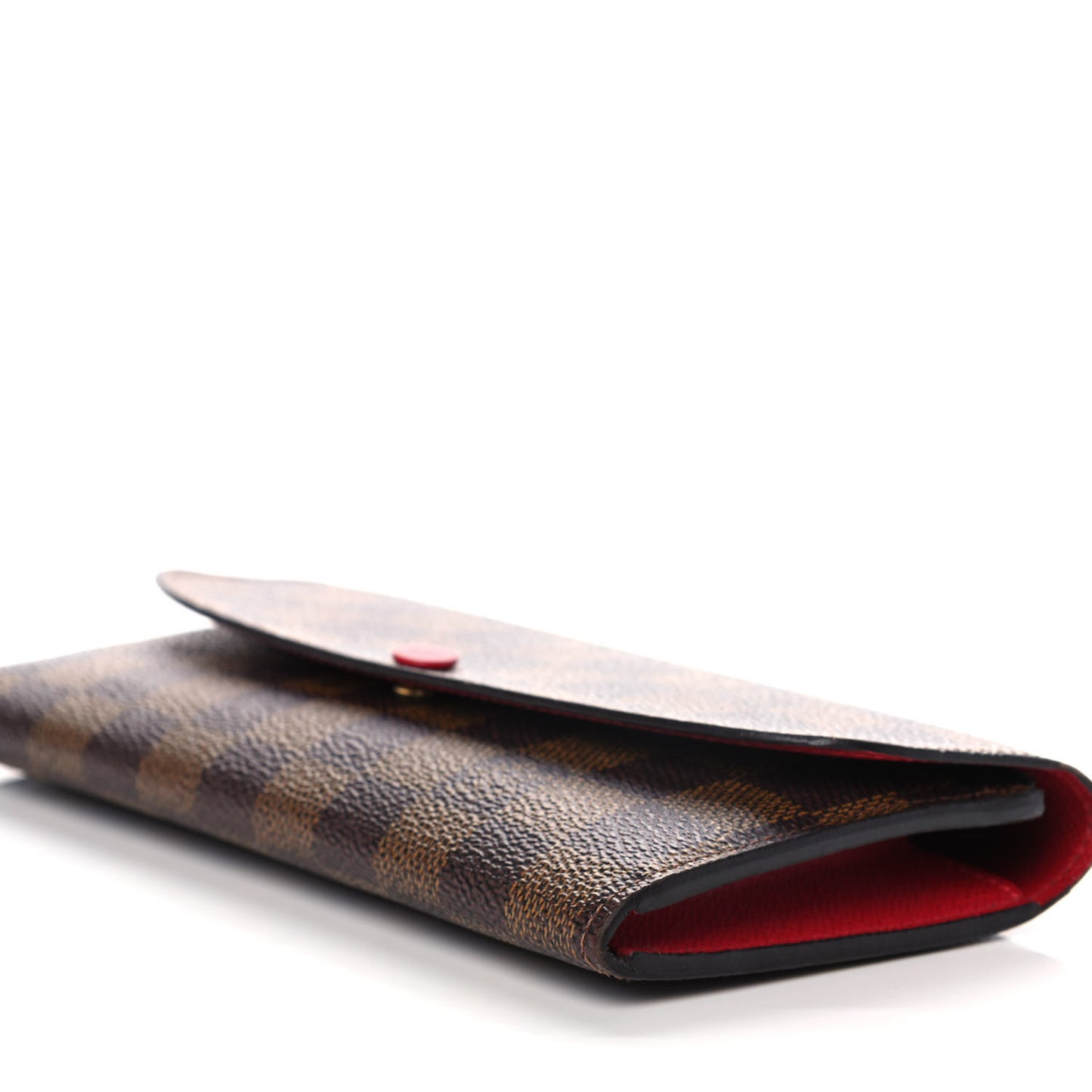 Damier Ebene Emilie Wallet Red