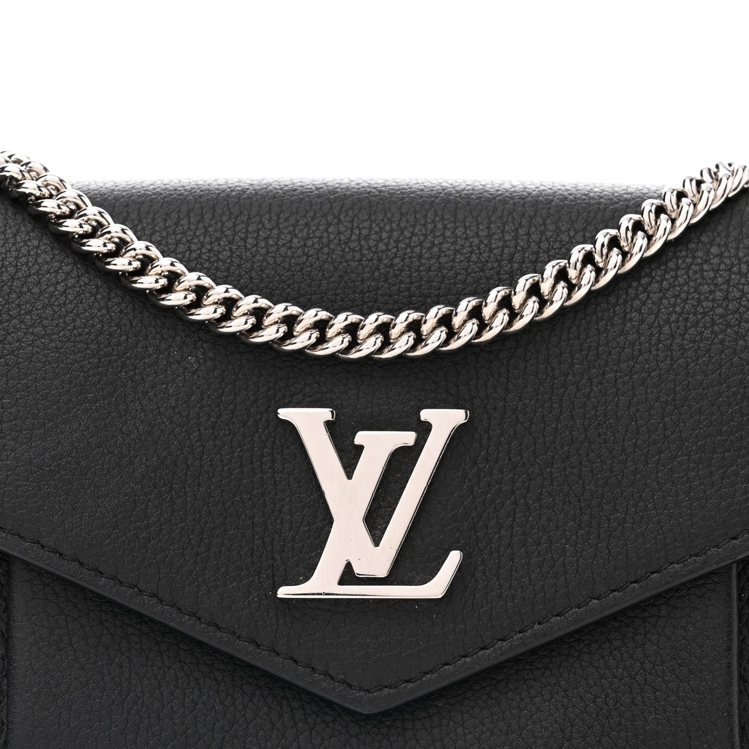 Louis Vuitton Soft Calfskin Mini My Lockme Chain Pochette Black 8 of 13