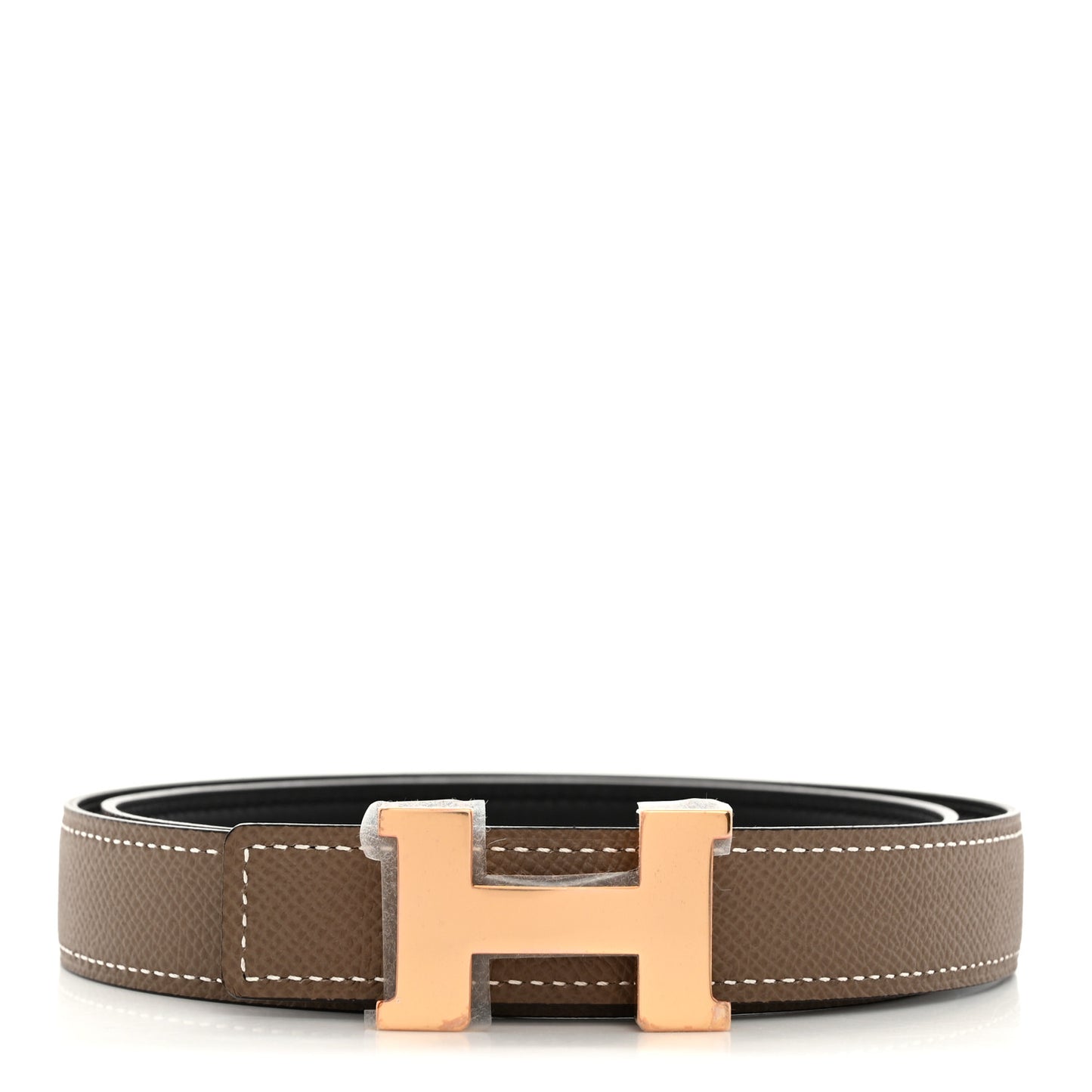 Swift Epsom 24mm Mini Constance H Belt 75 Black Etoupe