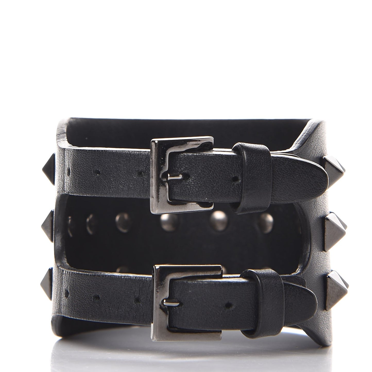 Vitello Rockstud Bracelet Black