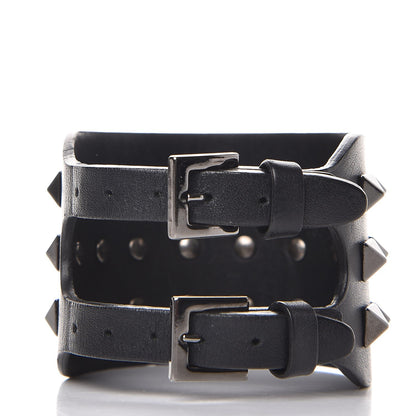 Valentino Garavani Vitello Rockstud Bracelet Black 3 of 5