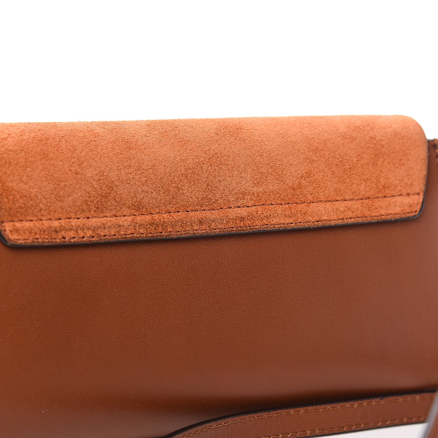 Chloe Suede Calfskin Mini Faye Shoulder Bag Tobacco 10 of 12