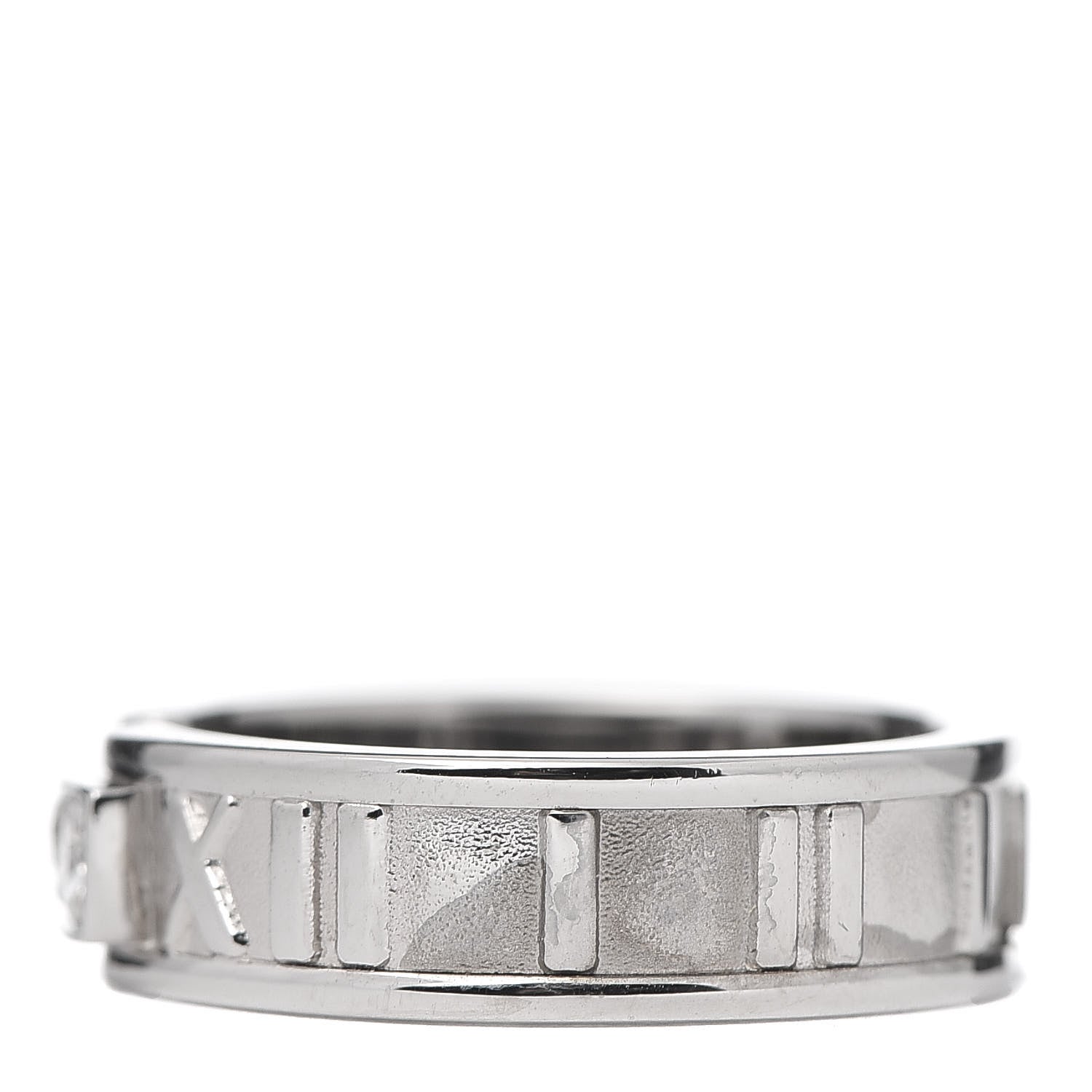 Tiffany 18K White Gold Diamond Atlas Ring 49 4.75 2 of 6