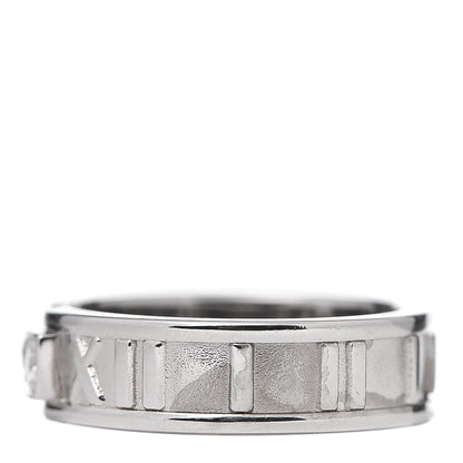 Tiffany 18K White Gold Diamond Atlas Ring 49 4.75 2 of 6