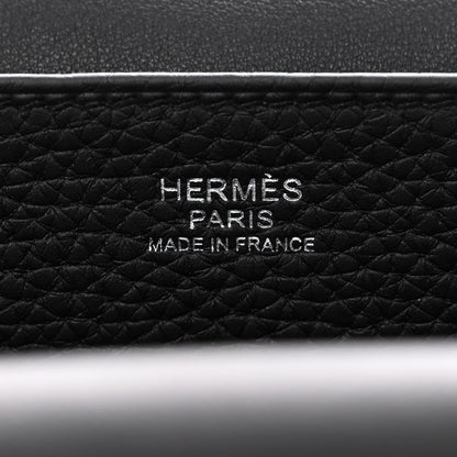 Hermes Taurillon Clemence Halzan 31 GM Black 6 of 10