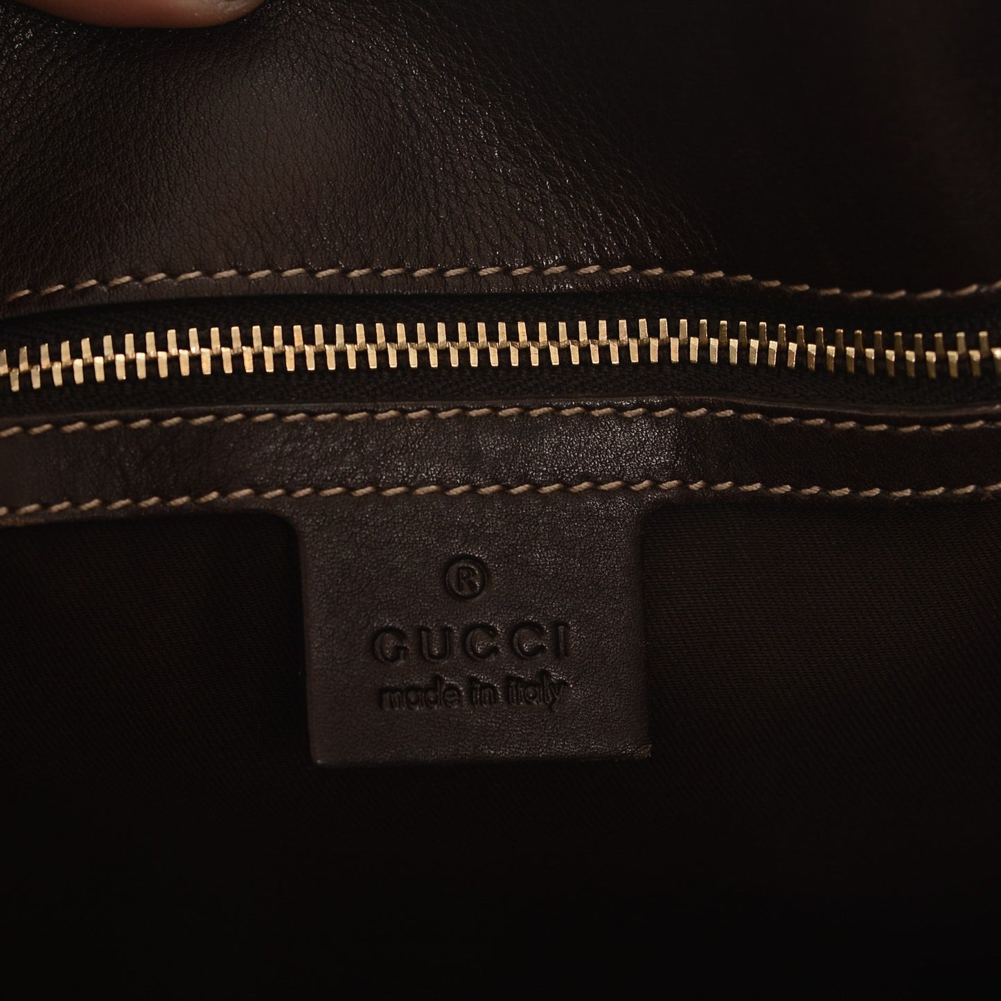 Monogram Peggy Braided Tote Dark Brown
