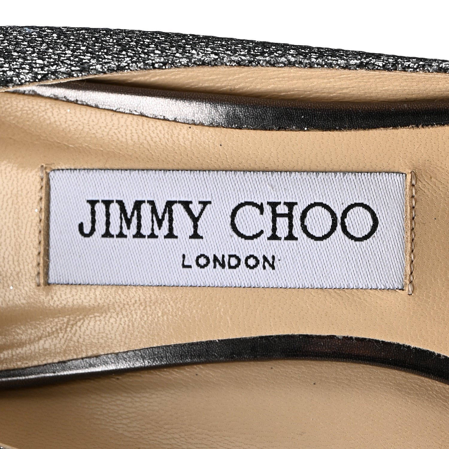 Jimmy Choo Glitter Fabric Romy 60 Pumps 37 Silver 8 of 9