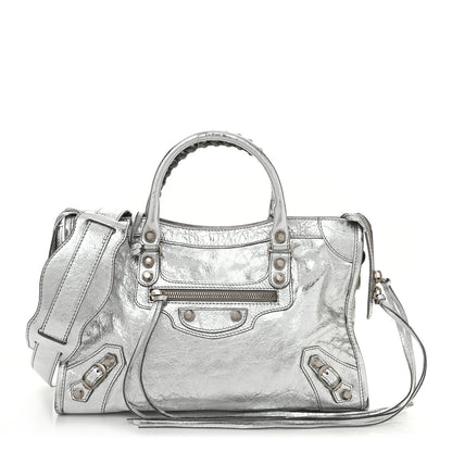 Balenciaga Agneau Classic Silver Hardware S City Aluminum 1 of 12