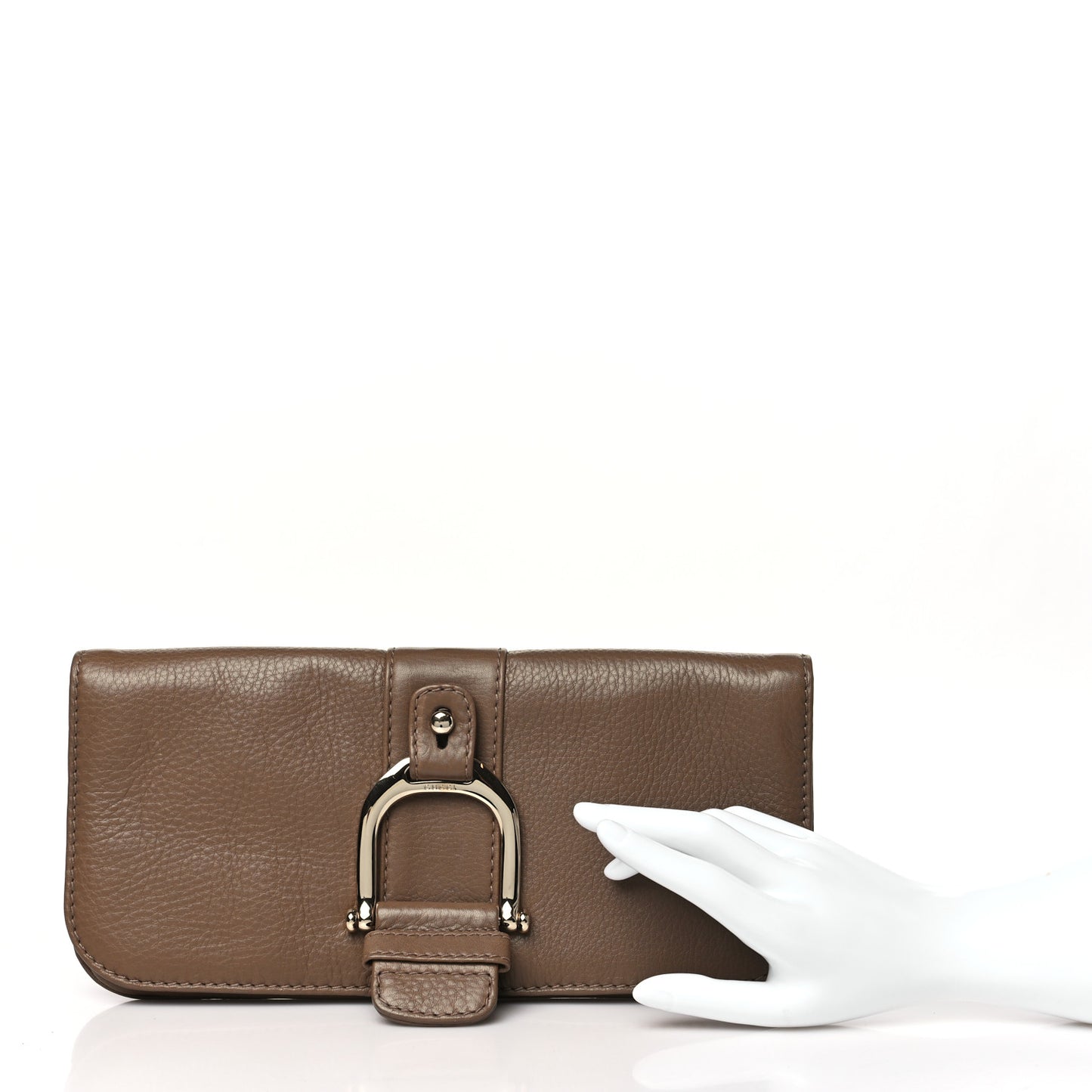 Calfskin Greenwich Clutch Beige