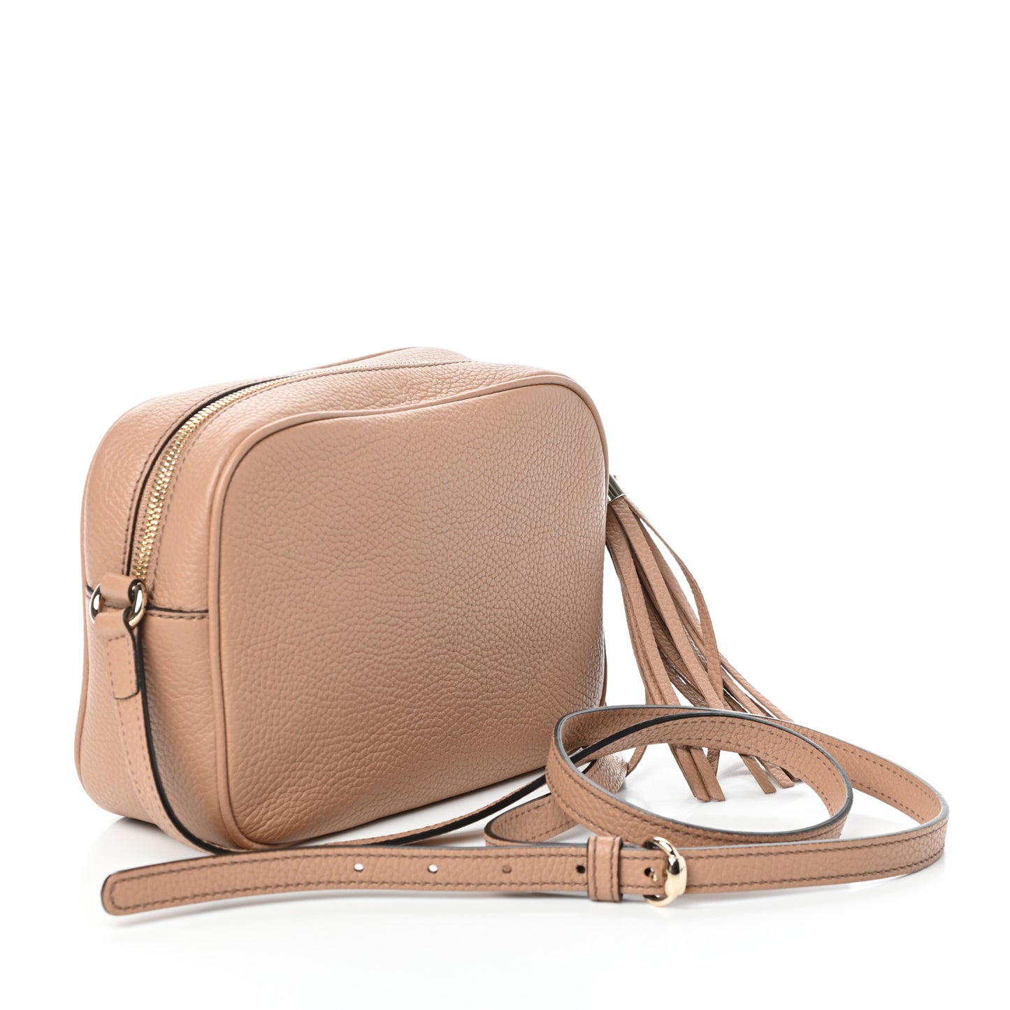Pebbled Calfskin Small Soho Disco Bag Camelia