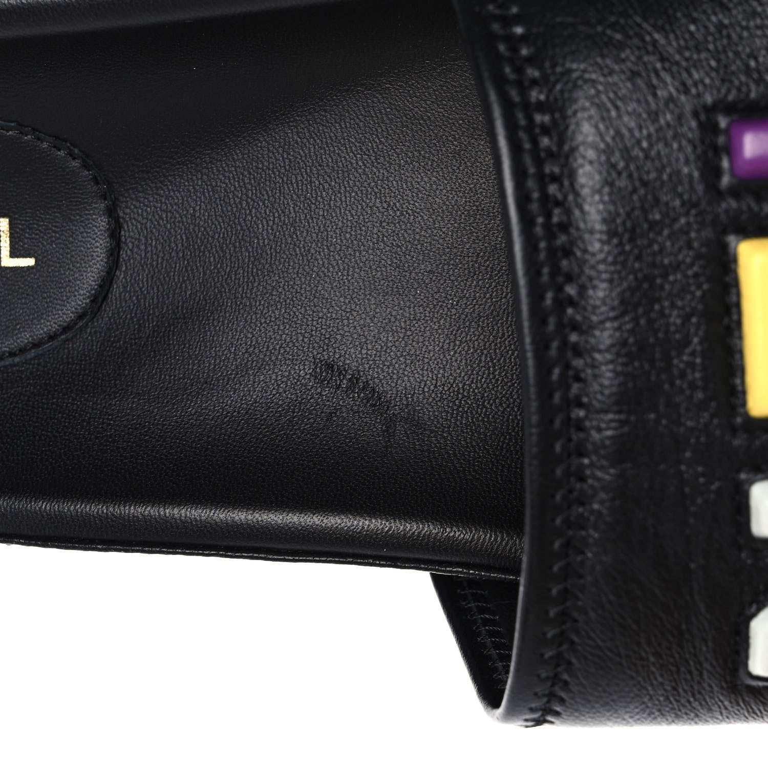Chanel Lambskin Cha-Nel Mule Sandals 39 Black Multicolor 10 of 12