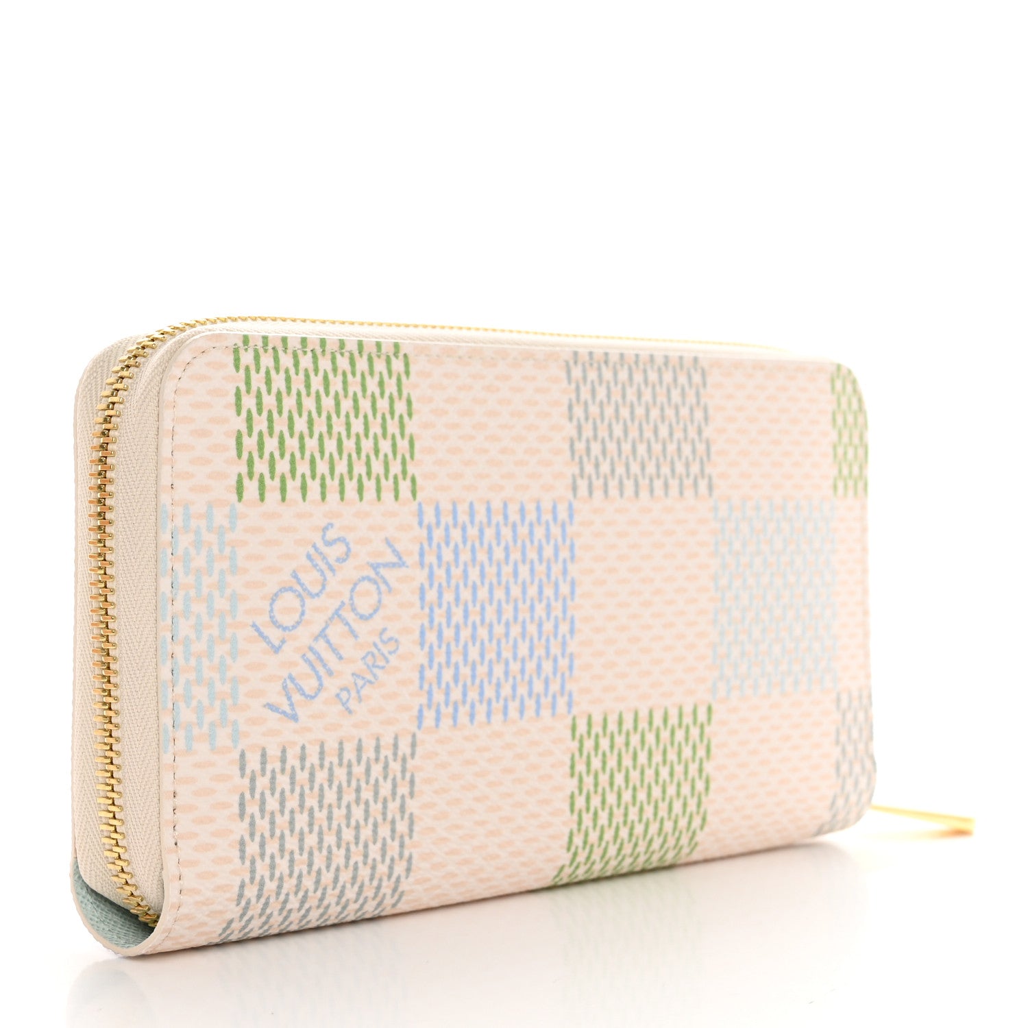 Louis Vuitton Damierlicious Zippy Wallet Pistachio Green 3 of 8