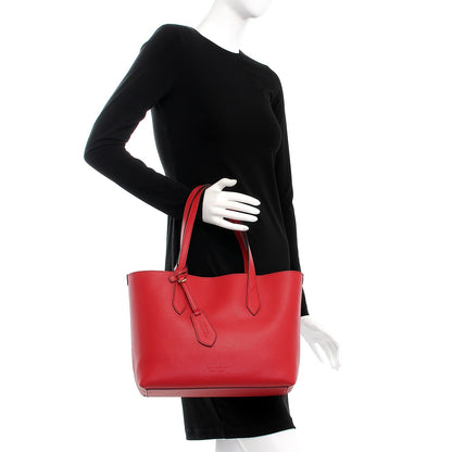 Burberry Haymarket Check Small Reversible Tote Poppy Red 2 of 13