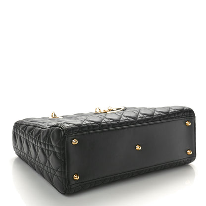 Christian Dior Lambskin Cannage Large Lady Dior Black 4 of 11