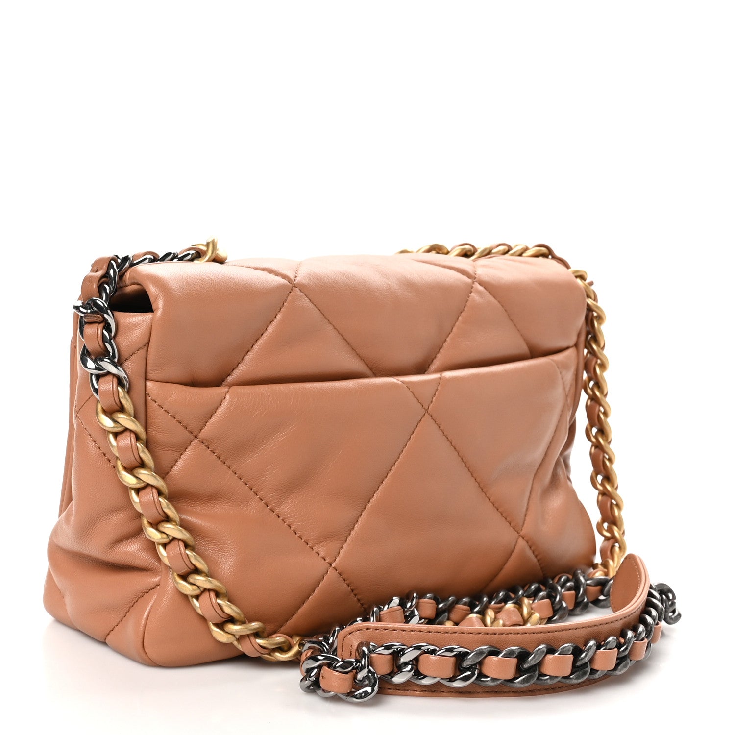 Chanel Lambskin Quilted Medium Chanel 19 Flap Brown 3 of 10