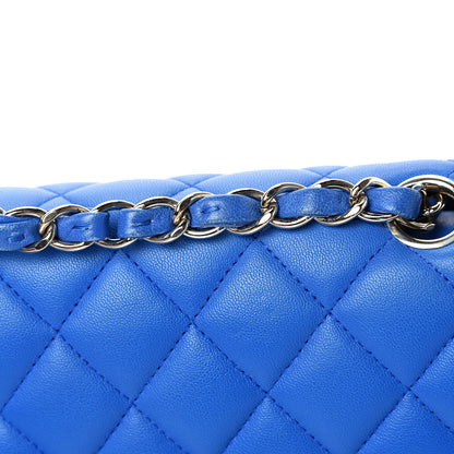 Chanel Lambskin Quilted Medium Double Flap Blue 12 of 14
