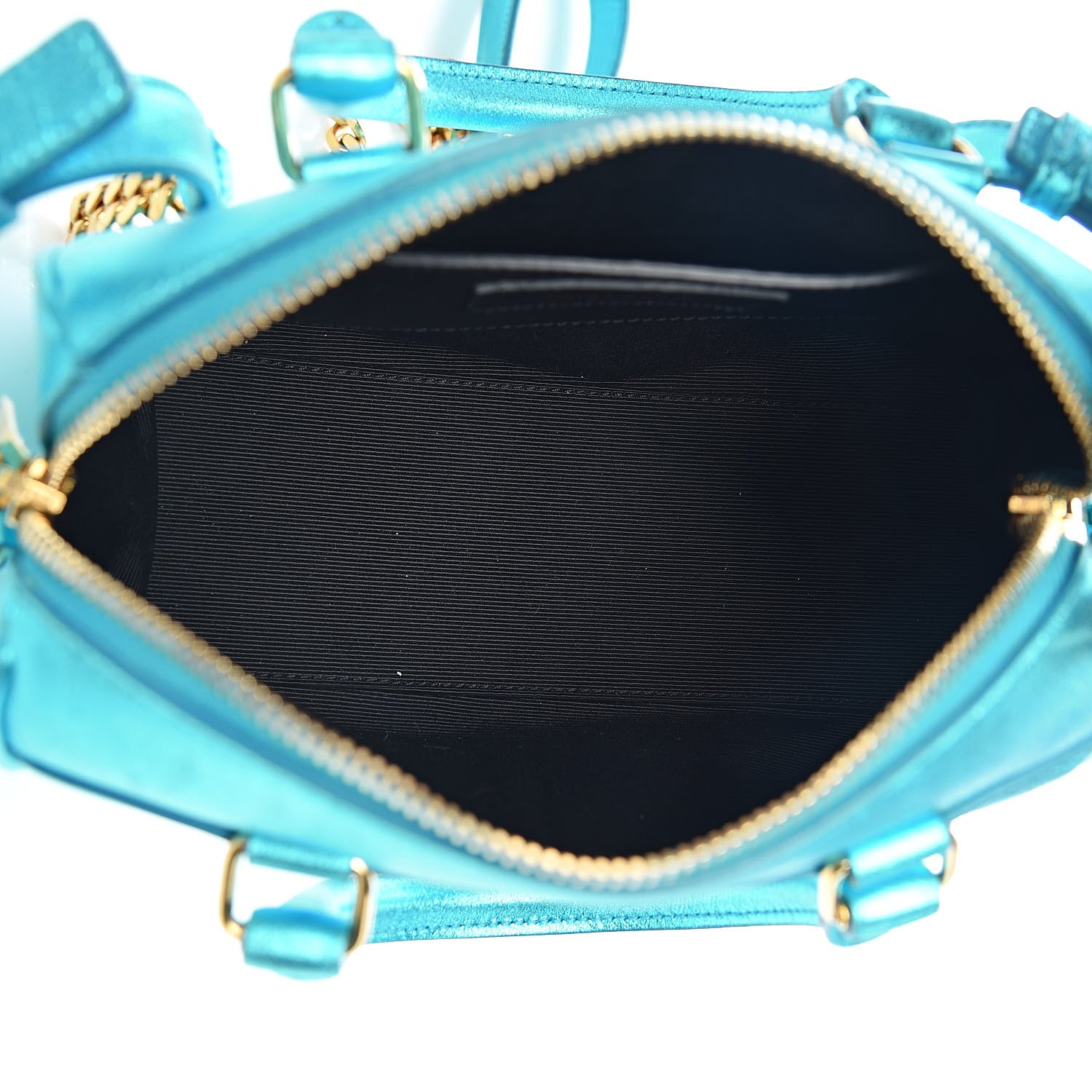 Saint Laurent Metallic Lambskin Classic Toy Duffle Blue 5 of 15