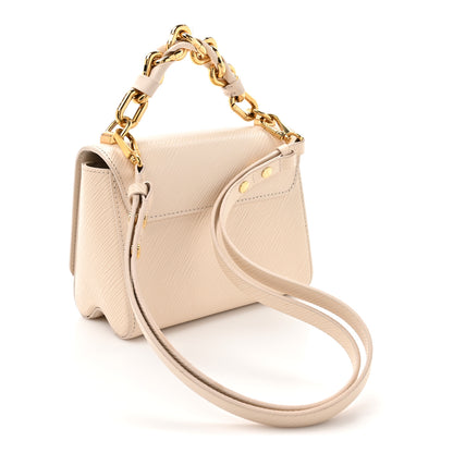 Louis Vuitton Epi Twist Braided Chain Shoulder Bag PM Quartz White 4 of 11