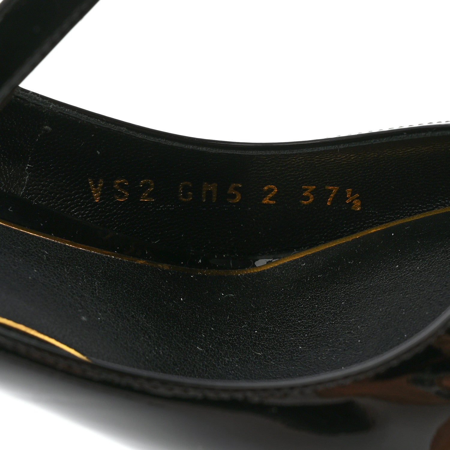 Valentino Garavani Patent Tiptoe Ankle Strap 100mm Pumps 37.5 Black 7 of 8