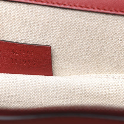 Gucci Moon Calfskin Web Large Dionysus Bamboo Top Handle Bag Hibiscus Red 9 of 18