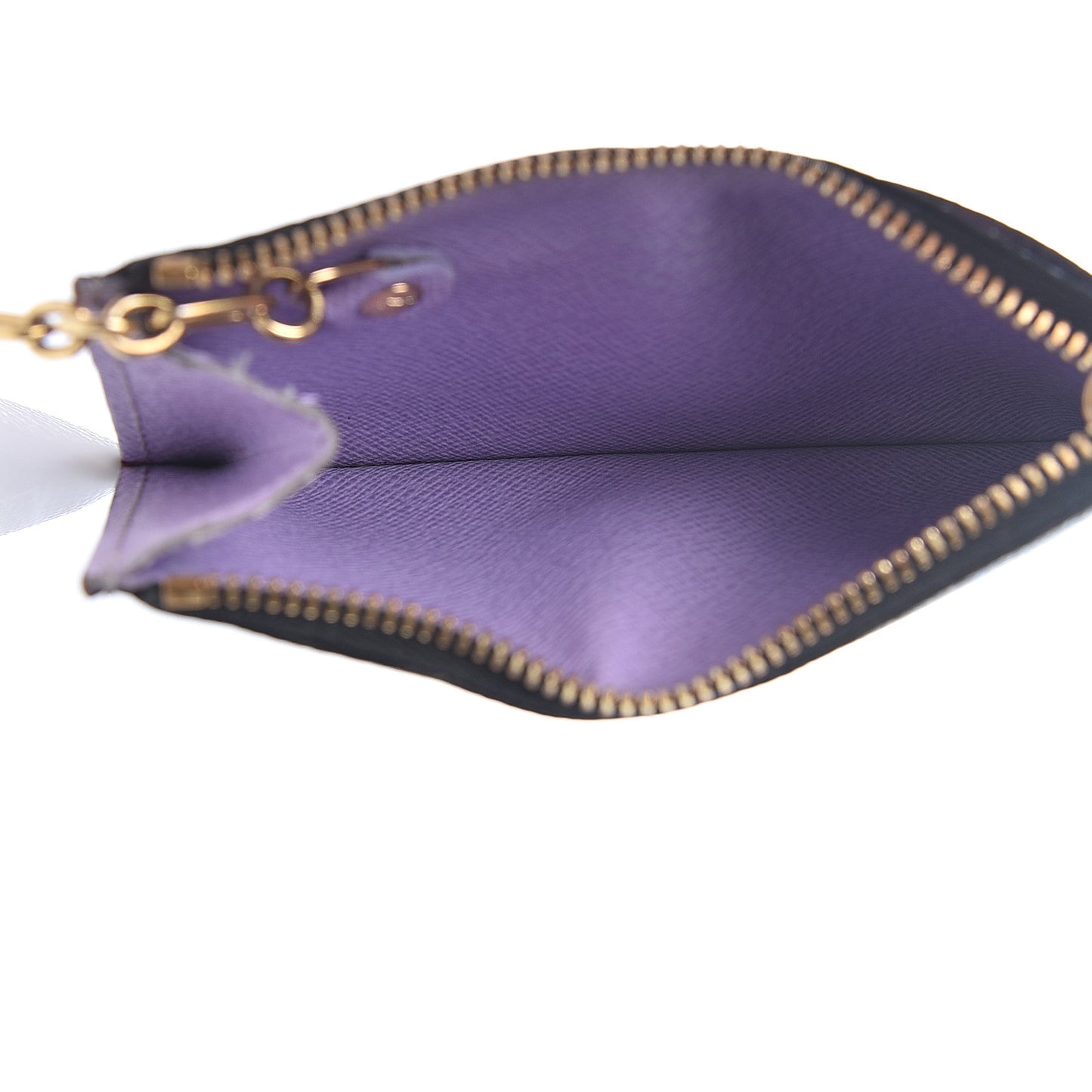 Monogram Multicolor Key Pouch Black Violet