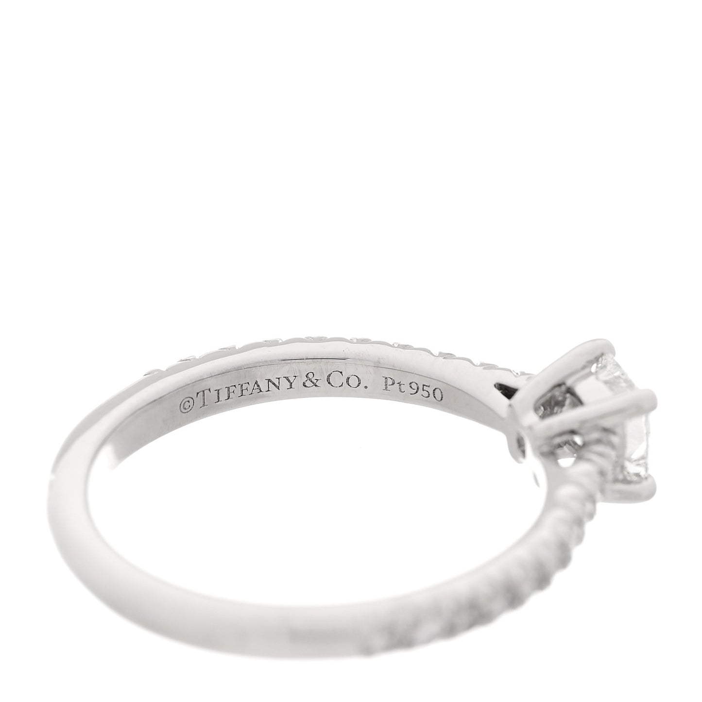 Platinum Diamond .45ct Novo Princess Cut Engagement Ring 45 3.5