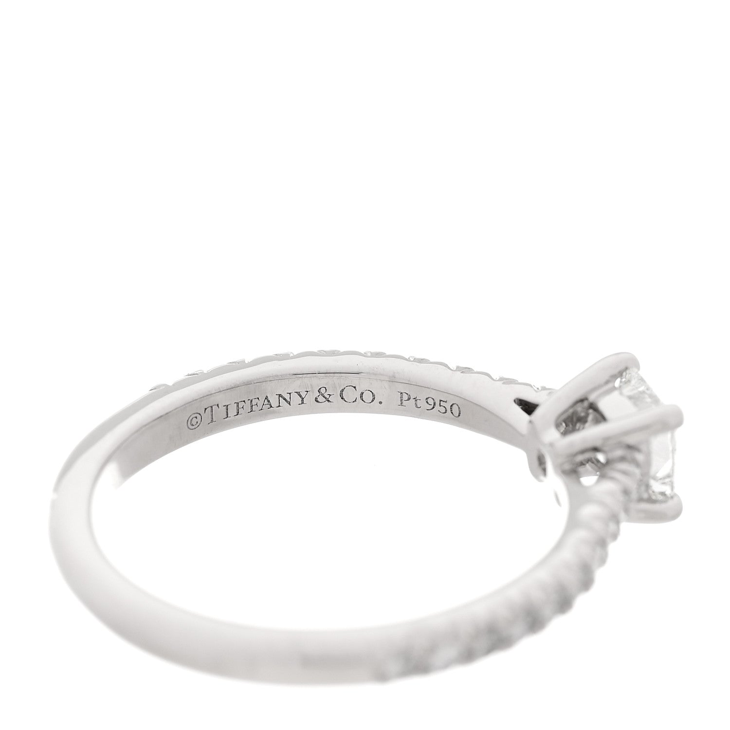 Tiffany Platinum Diamond .45ct Novo Princess Cut Engagement Ring 45 3.5 6 of 6