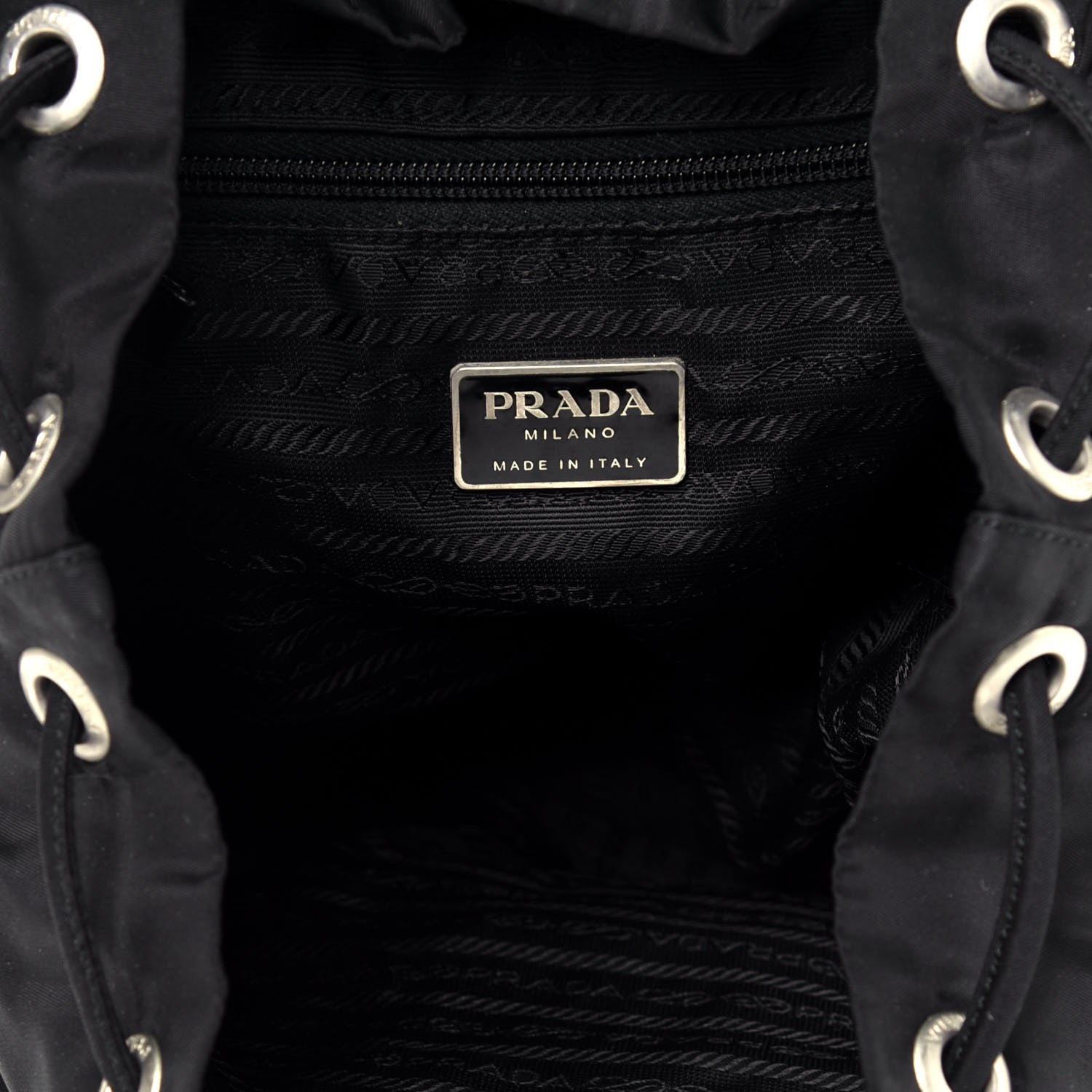 Prada Nylon Vela Medium Cinch Backpack 4 of 7