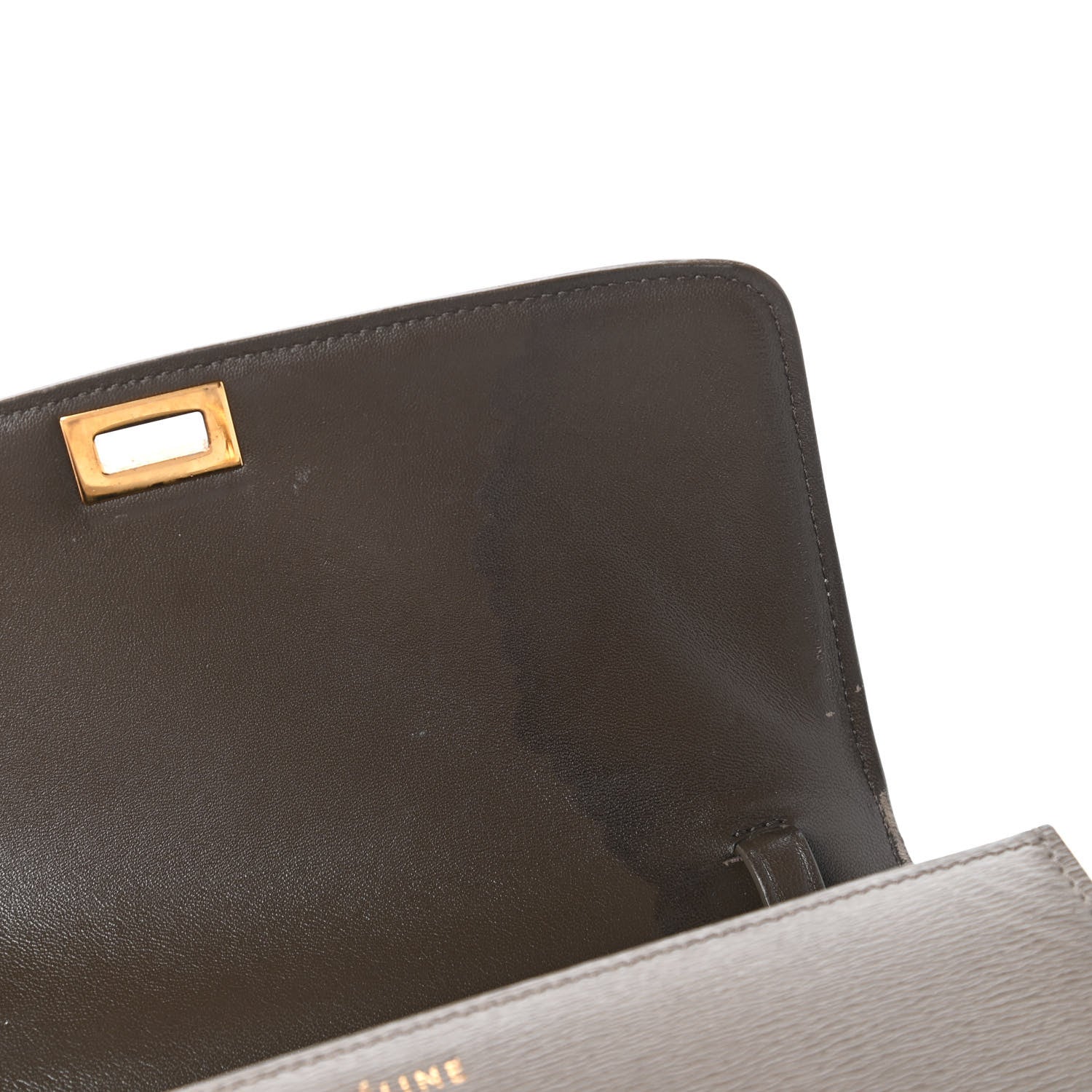 Celine Liege Calfskin Medium Classic Box Flap Bag Souris 12 of 13