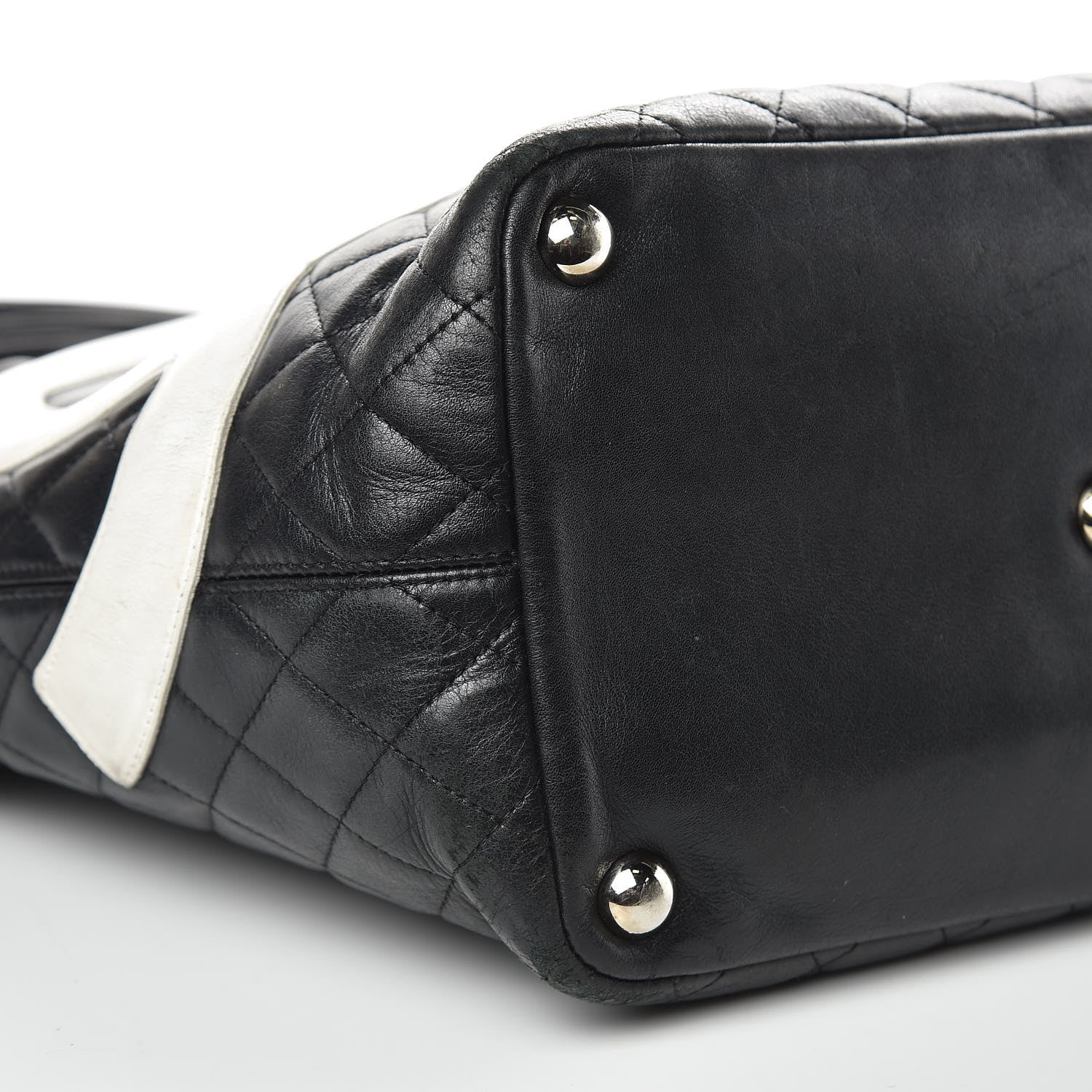 Chanel Calfskin Quilted Large Cambon Tote Black White 8 of 21