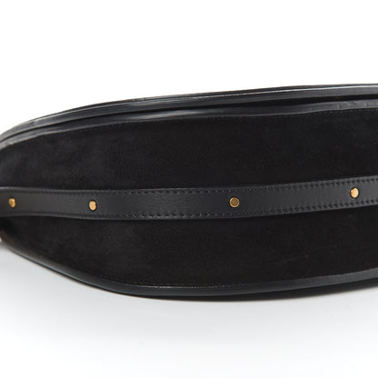 Chloe Calfskin Suede Medium Nile Bracelet Bag Black 9 of 10