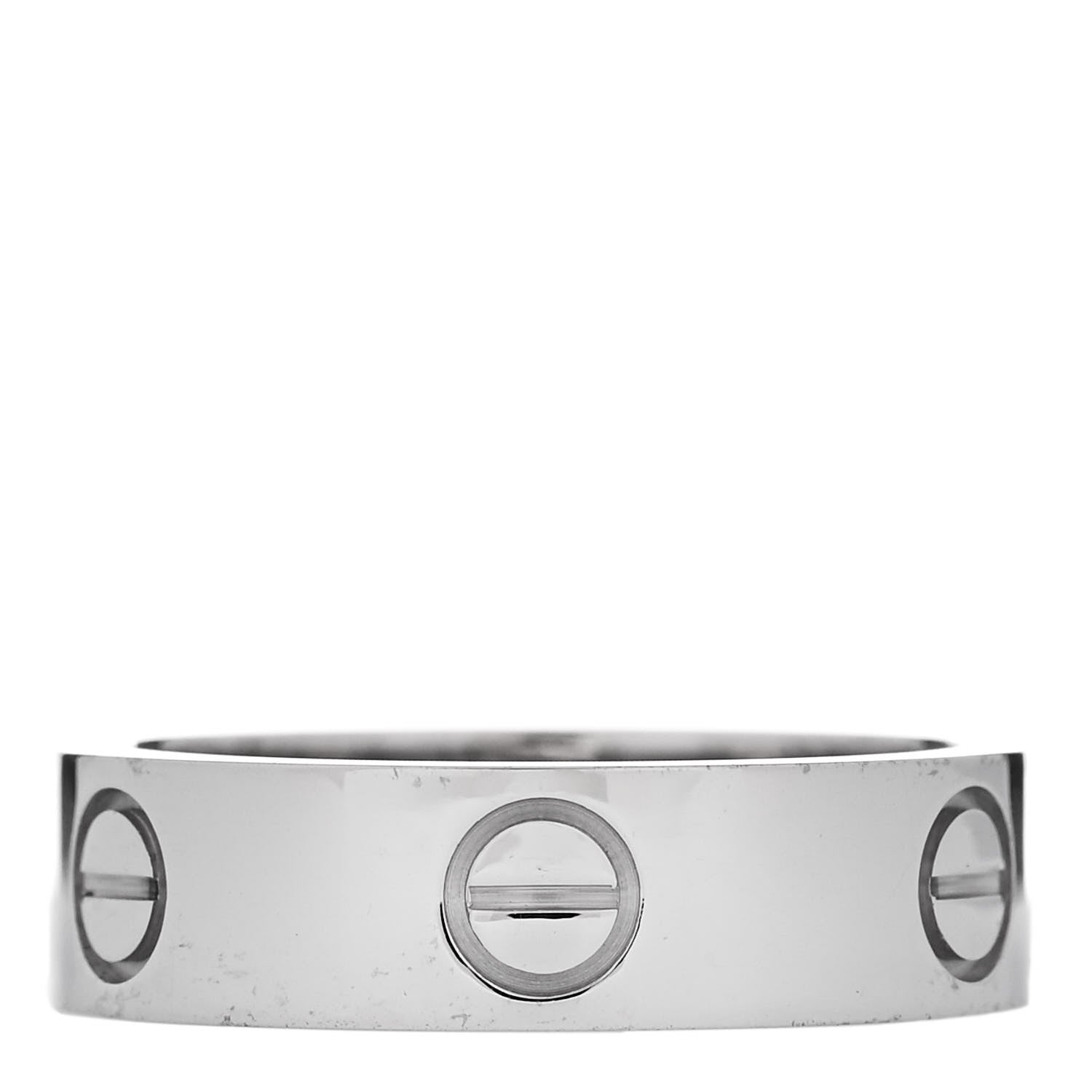 Cartier 18K White Gold 5.5mm LOVE Ring 56 7.5 3 of 4
