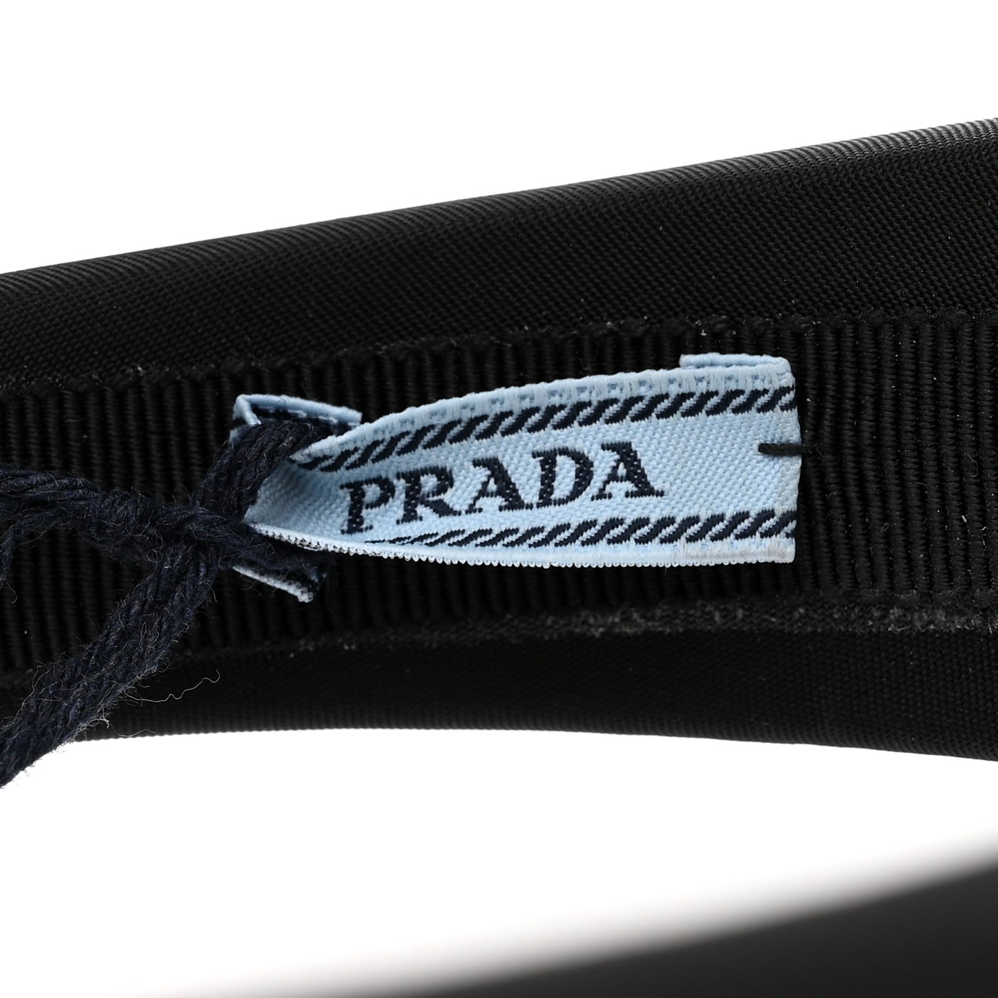 Re-Nylon Metal Triangle Logo Headband Black