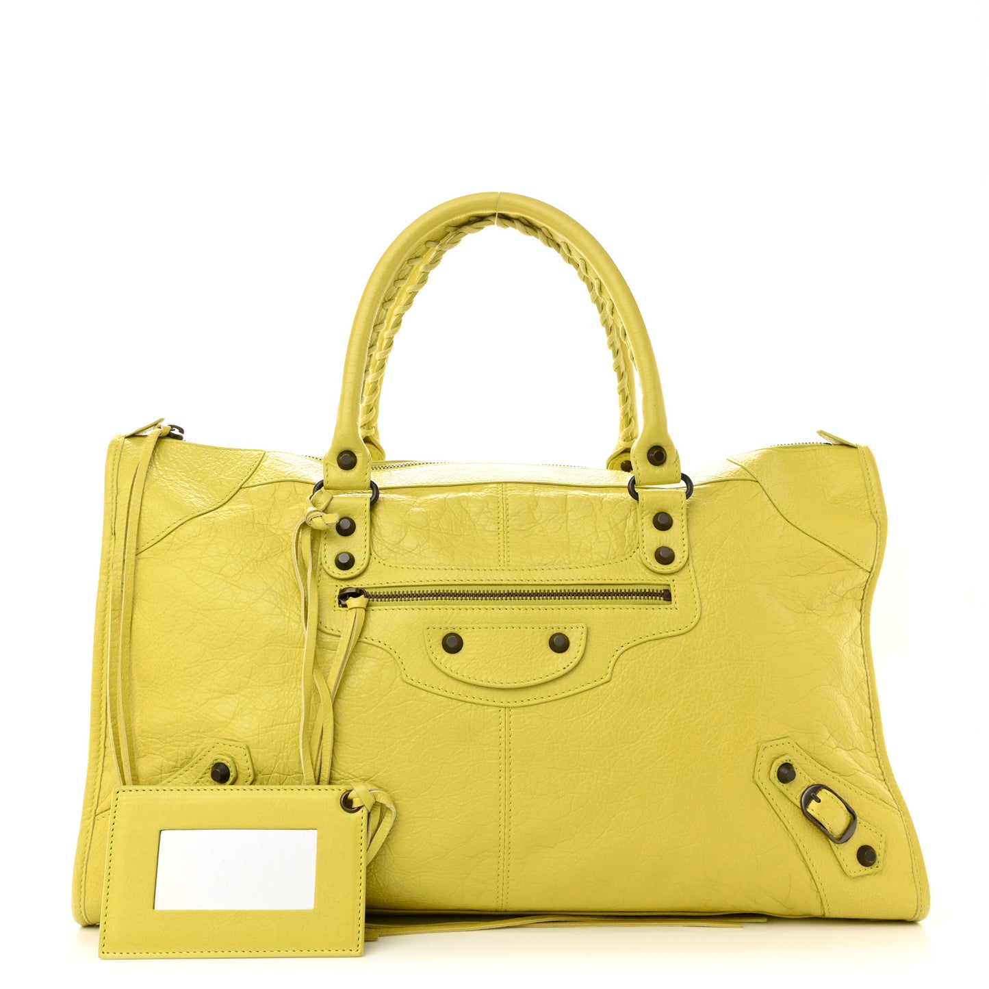 Agneau Classic Hardware Work Jaune Poussin