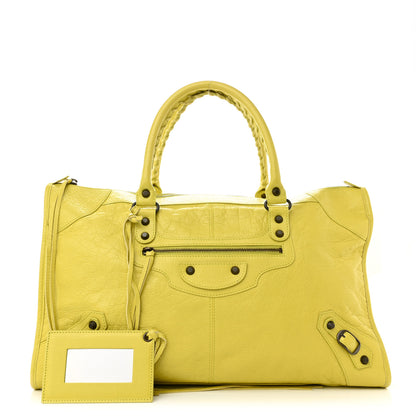 Balenciaga Agneau Classic Hardware Work Jaune Poussin 1 of 10
