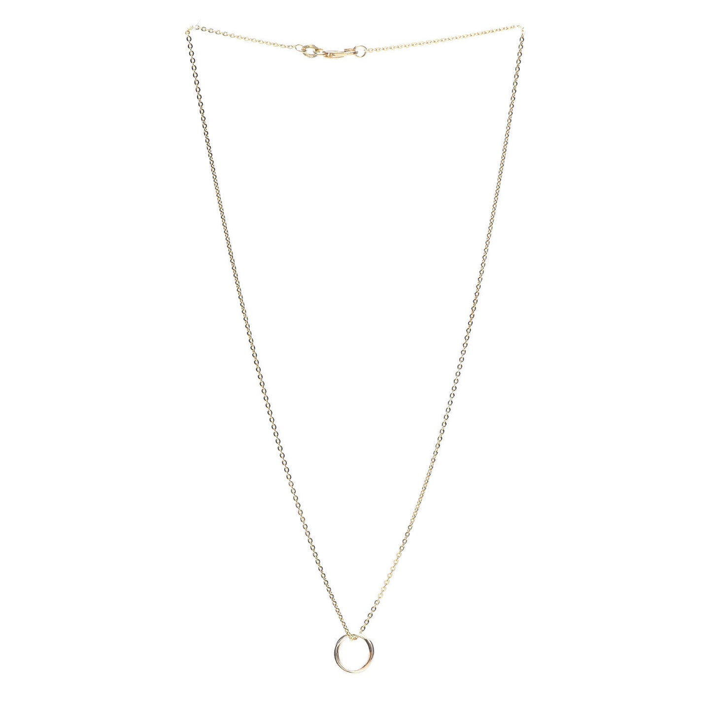 18K Pink Yellow White Gold Baby Trinity Pendant Necklace