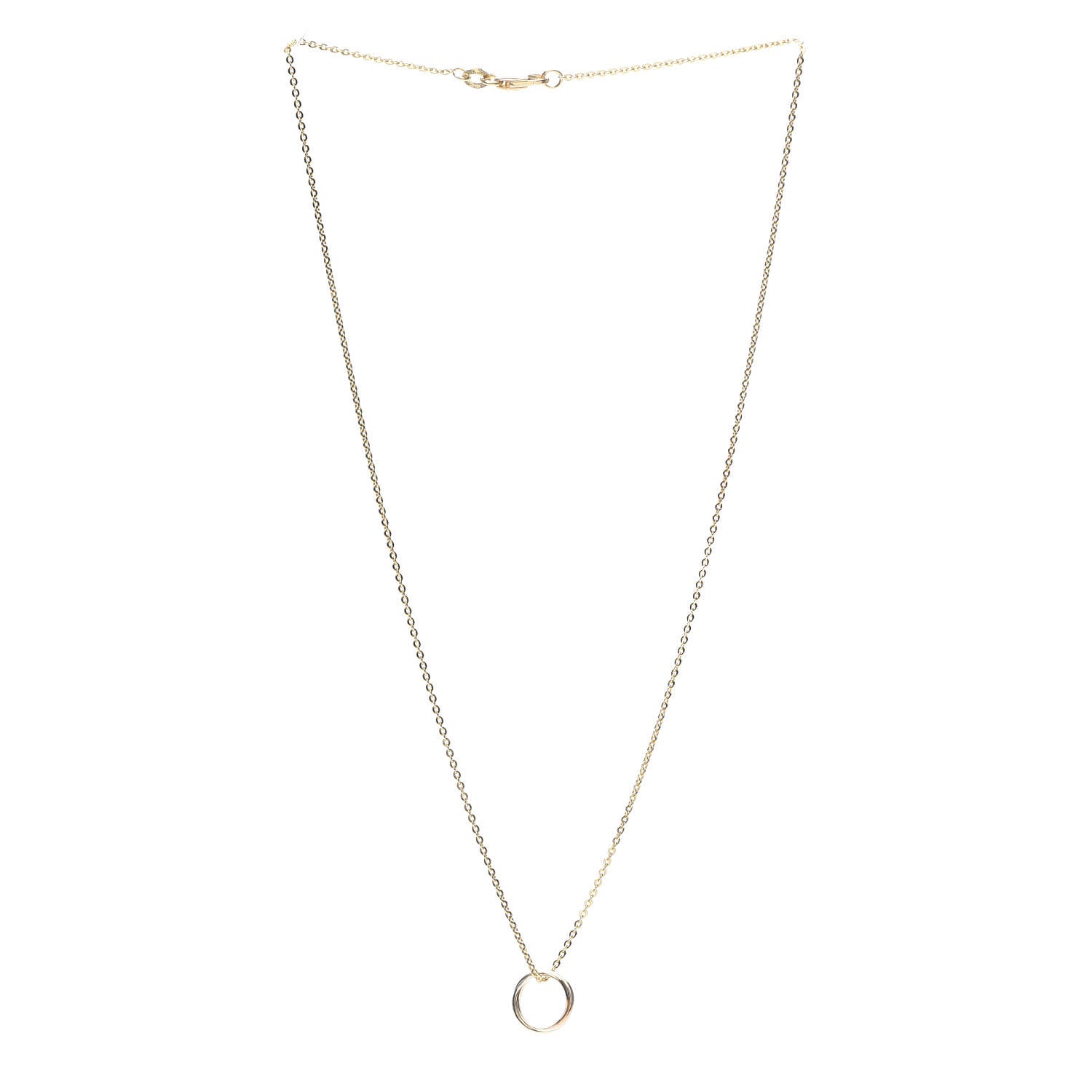 Cartier 18K Pink Yellow White Gold Baby Trinity Pendant Necklace 3 of 7