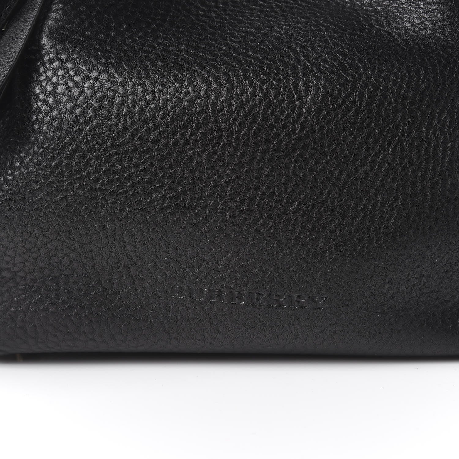 Burberry Grainy Calfskin House Check Small Maidstone Black 7 of 11